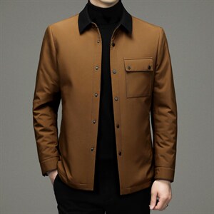 中年男新款冬季加厚棉服爸爸冬装短款棉衣外套 ZL2258-P175图片