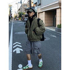 网图有货立领短款夹克棉服男秋冬加厚宽松棉衣外套棉袄A1130-P75，男装夹克，星座1505