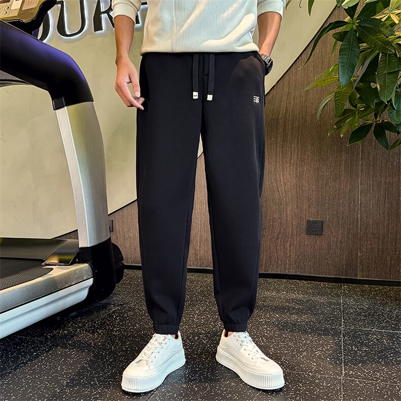 加绒加厚裤子男秋冬季2024新款卫裤A313-586161-P78控价98元,男装休闲裤,电商A313
