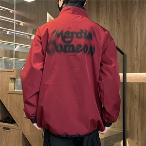 正反两面穿外套潮牌痞帅炸街男高级感立领飞行服棒球服JK501 P53图片