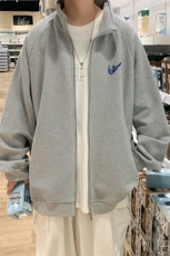 Y8887P43港风外景秋季百搭宽松外套立领开衫情侣学生对钩印花，男装卫衣，电商A026-1