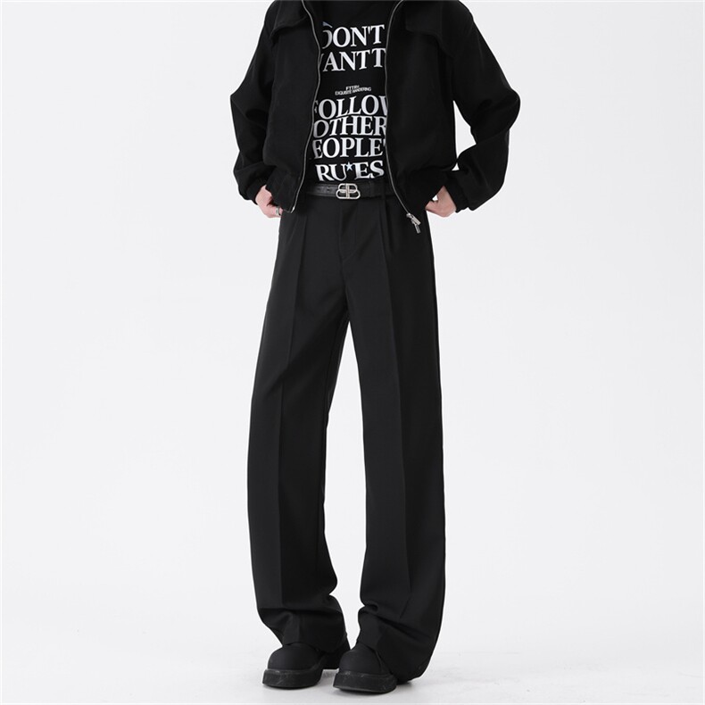 XZ-221-5/K2013/P45控68美式高级感微喇垂感直筒西裤休闲裤，男装西裤，星座221-5