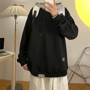 春秋季连帽卫衣港风宽松休闲百搭街头风假两件潮流卫衣VE5604-P35图片