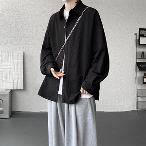 8XL-M泡泡纱盐缩肌理长袖衬衫男夏季冰丝外套防晒衬衣CS29007P40图片