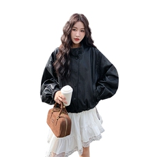 26春季新品设计感甜酷PU皮衣外套2113P155K245，女装皮衣，2C219