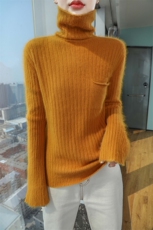 秋冬季新款舒适时尚百搭堆堆领貂绒衫，女装针织衫/毛衣，冬贝尔貂绒