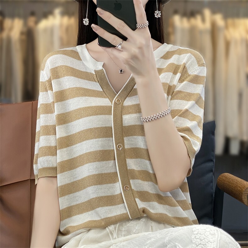 短袖t恤女2025新款夏季薄款宽松显瘦打底上衣小衫,女装T恤,贵皇网供仓
