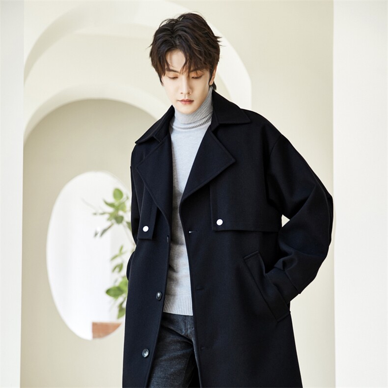 得物/直播【精品大货】风衣男中长款毛呢大衣男F911批125品牌风D，男装风衣，星座401