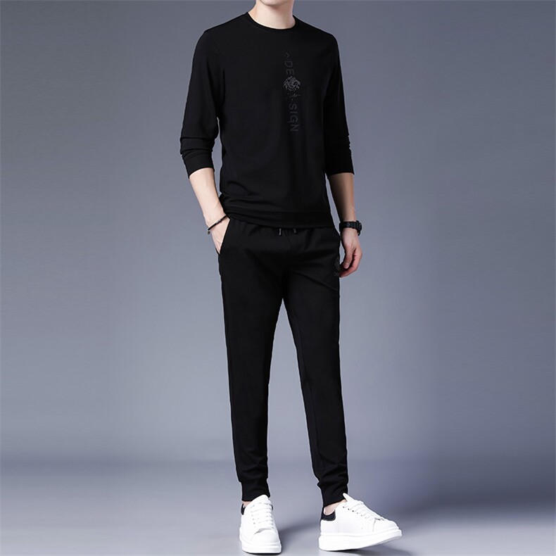 SA8927-2钱塘2020-2中青年男士冬季厚款圆领卫衣休闲套装P137,男装休闲套装,钱塘207-2