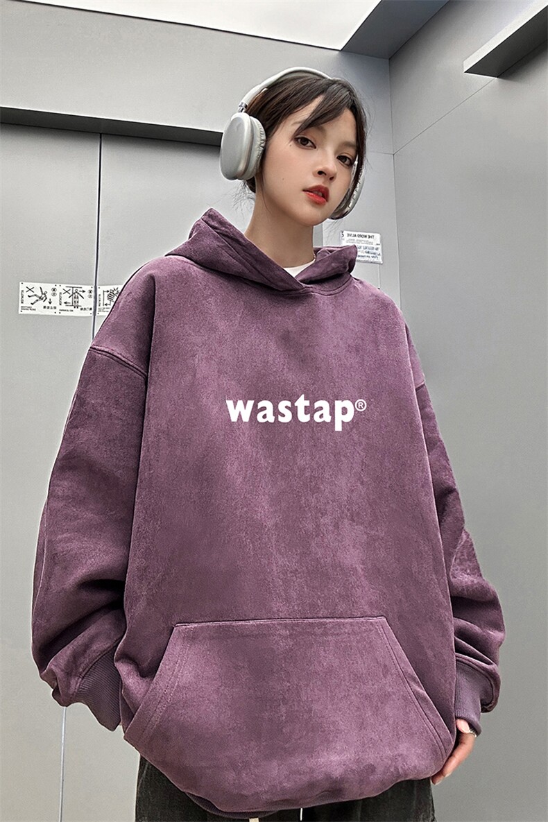 ！麂皮绒连帽卫衣直播品质重磅400克was印花JL7009-P45控78,男装卫衣,星座508（原C305）