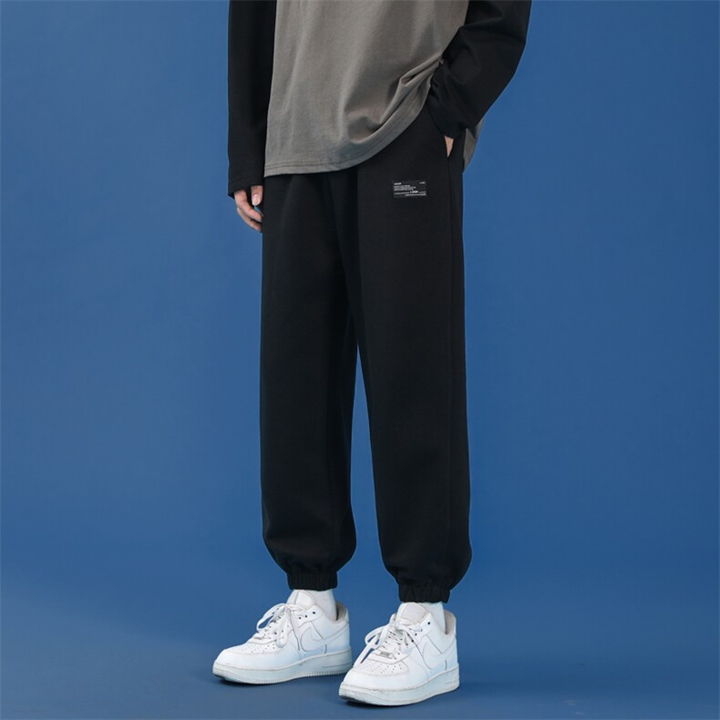 加绒2023秋冬卫裤高弹健康布聚酯纤维WK606-1-P25加绒批30,男装休闲裤,星座718-1