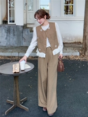 【数据好】现货新款时尚马甲三件套8520-P175-K268-P225-K338，女装套装/套裙，浙宝106