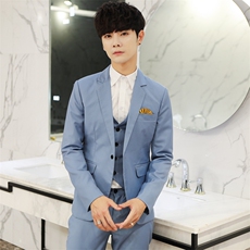 时尚新款三件套西装品质面料好（扇）标题自取102A-6-TZ28扇，男装西服套装，星座112C