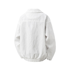 立体白底大码M-5XL情侣百搭夹克男：聚酯纤维JK8742P75控108，男装夹克，星座227-7