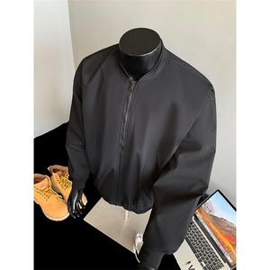 秋季飞行服男士棒球领夹克弯刀口袋外套潮流茄克A266-JK8016-P33图片
