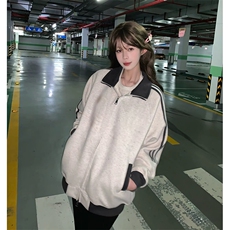 抖音得物高品质美式高街重磅结构设计拼接织带立领卫衣外套CM42，男装卫衣，电商A486