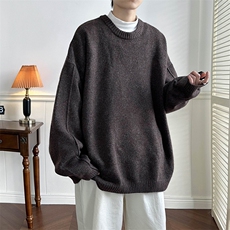 B260-P502024冬季日系复古潮牌针织衫宽松慵懒高级感毛衣男，男装针织衫/毛衣，星座512-6
