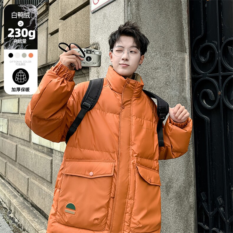 立领羽绒服男印花冬季男士加厚羽绒衣外套情侣款A266-88685-P170,男装羽绒服,电商A266