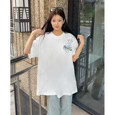 万针全刺绣解构设计260克重磅双纱纯棉高品质美式高街短袖T恤特35，男装T恤，电商A486