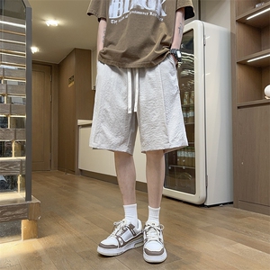 港风工装休闲裤高街五分裤宽松沙滩裤直通短裤DK236 P28图片