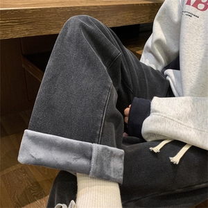 牛仔裤男加绒加厚直筒裤子阔腿休闲长裤A080-9291-常规P35加绒P45图片