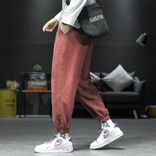 工装裤男潮牌束脚裤韩版潮流休闲小脚裤哈伦裤DF89T，男装休闲裤，电商A102
