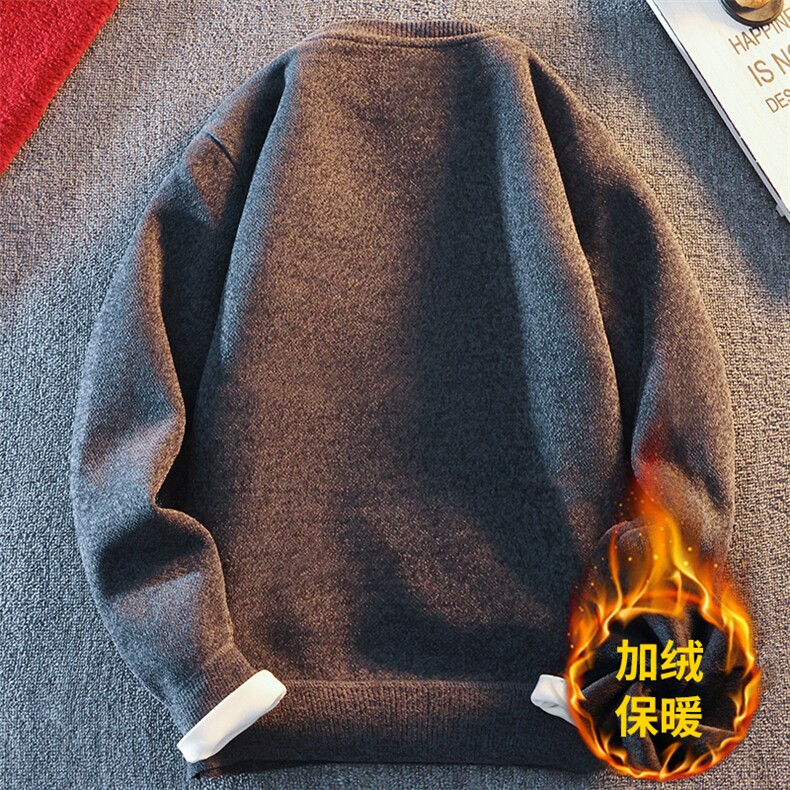毛衣男加绒加厚一体绒卫衣秋冬天百搭毛线针织衫7009-P28,男装针织衫/毛衣,星座1706