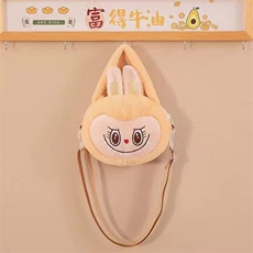 乐童毛绒玩具厂 可爱毛绒玩具抓机包包labubu限定款斜挎包毛毛包女包工厂200订购