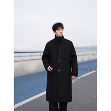 秋冬季毛呢大衣男韩版过膝呢子外套风衣XZ811A-F306-P128，男装风衣，星座811A