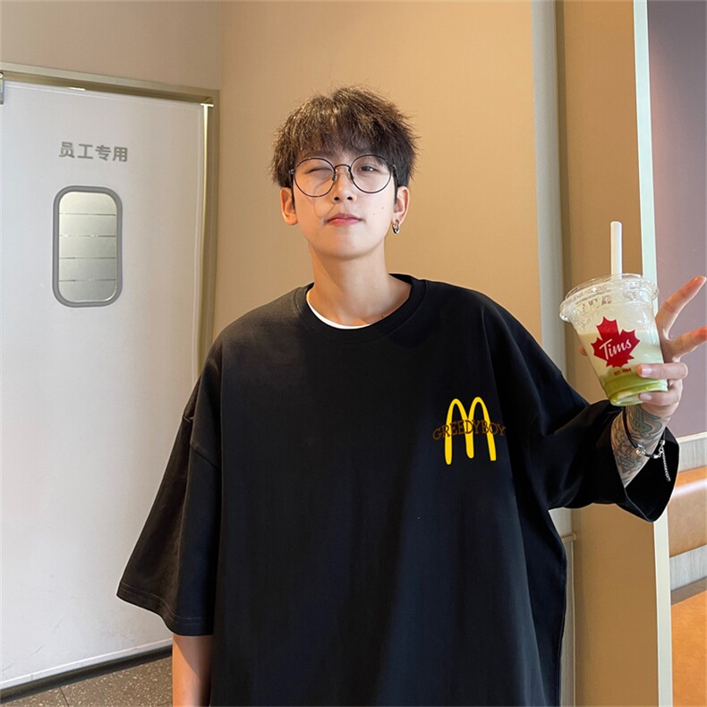 220g纯棉美式夏季短袖t恤男DT424-特批19,男装T恤,电商B370