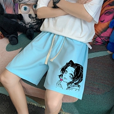 HD74153-P22华夫格短裤男大码宽松五分裤男直筒中裤，男装休闲裤，电商A040