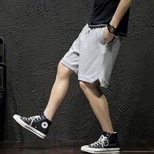 2021夏季新黑墙瓷砖日系大码男运动卫裤拼接休闲短裤K2033-P30，男装休闲裤，电商A001