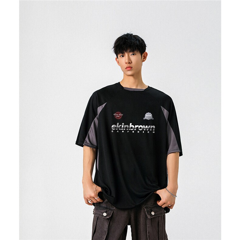 速干运动美式投篮街头印花球服大码M-5XL短袖T恤男DX78028P50控78,男装T恤,星座227-7