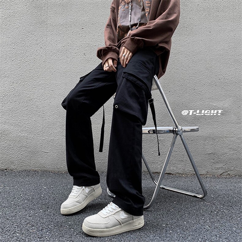 B221秋冬新款美式ins高街小众休闲弹力工装裤LK22055-P65控88,男装休闲裤,电商B221