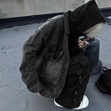 JK01-P88控128现货初秋外套男女美式复古水洗牛仔夹克外套，男装夹克，电商B327