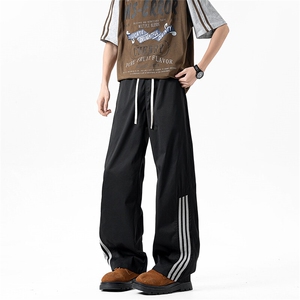 休闲裤男夏季新款港风宽松扎染工装阔腿长裤CK8203-P45图片
