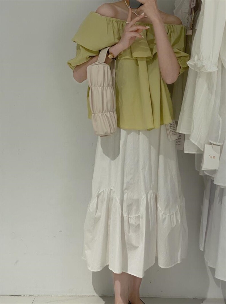 两穿荷叶边小衫，其它，驿谷