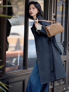 中长款风衣外套女2025秋季新款韩版宽松休闲气质高级感大衣图片