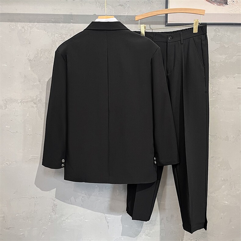 日系学院风dk制服西服套装宽松痞帅春秋季jk学生班服徽章西服外套,男装西服,星座601-1