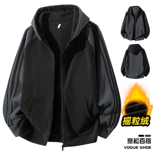 抓绒衣男款外套秋冬装大码开衫卫衣男士上衣摇粒绒夹克青年男P58