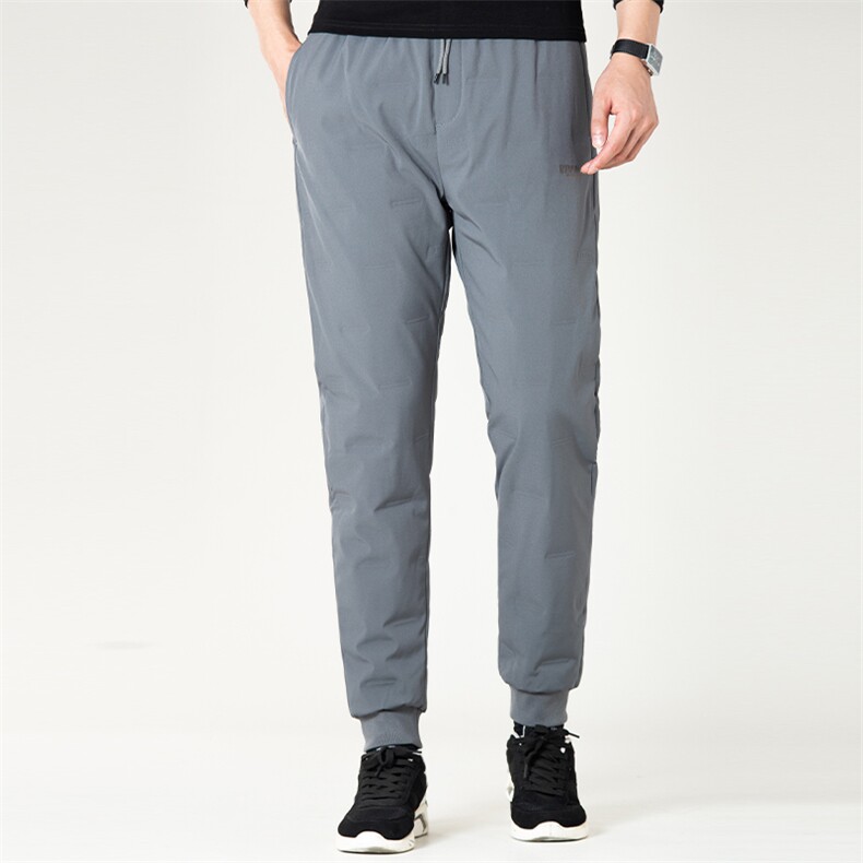 新款白鸭绒羽绒裤冬季保暖男士束脚休闲裤防寒DFLDYK2001-P145，男装棉裤，电商B212（原钱塘6029）