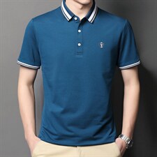 夏装新品短袖t恤中青年翻领纯色T恤男生百搭休闲宽松男装衣服半袖，男装T恤，电商B212（原钱塘6029）