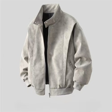 网图皮夹克扎染脏脏男女款复古休闲宽松水洗皮衣港风JK2506-P85，男装夹克，电商C216