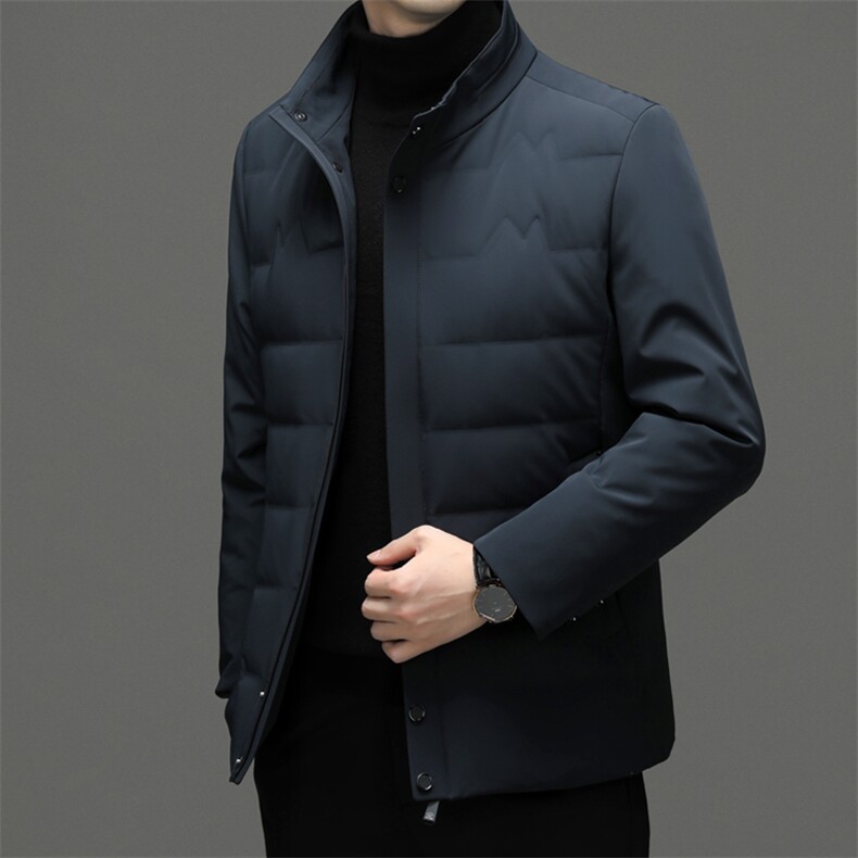冬季新款羽绒服男中年商务休闲上衣加厚保暖水貂毛领可脱卸外套,男装羽绒服,电商B212（原钱塘6029）
