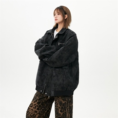 PY2618/P85春装新款现货皮衣男宽松大码潮雾面皮夹克外套，男装夹克，电商A141