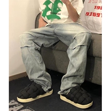 复古蓝色牛仔裤男水洗做旧宽松直筒阔图垂感美式长裤子N1052，男装牛仔裤，星座1116A（原606A-3）