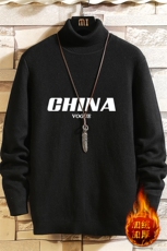 GM45001-P45加绒款-P65高领毛衣男士大码内搭毛线衣男针织衫男，男装针织衫/毛衣，电商A040A