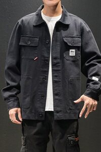 2021日系马切达秋季大码新男休闲潮牌夹克夹克外套J957-P65图片