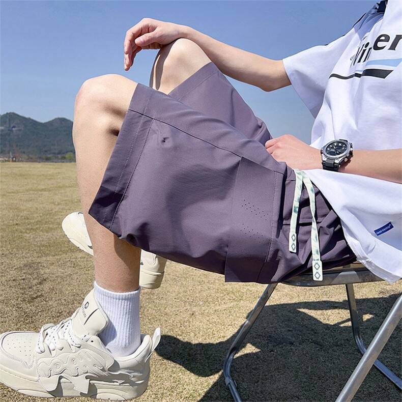 M-8XL 夏季宽松大码冰感工装短裤五分裤XZ109-K2358-P38图片