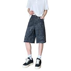 现货得物夏季蛇纹迷彩五分工装牛仔短裤男女K5918-特P35控59，男装牛仔裤，星座205